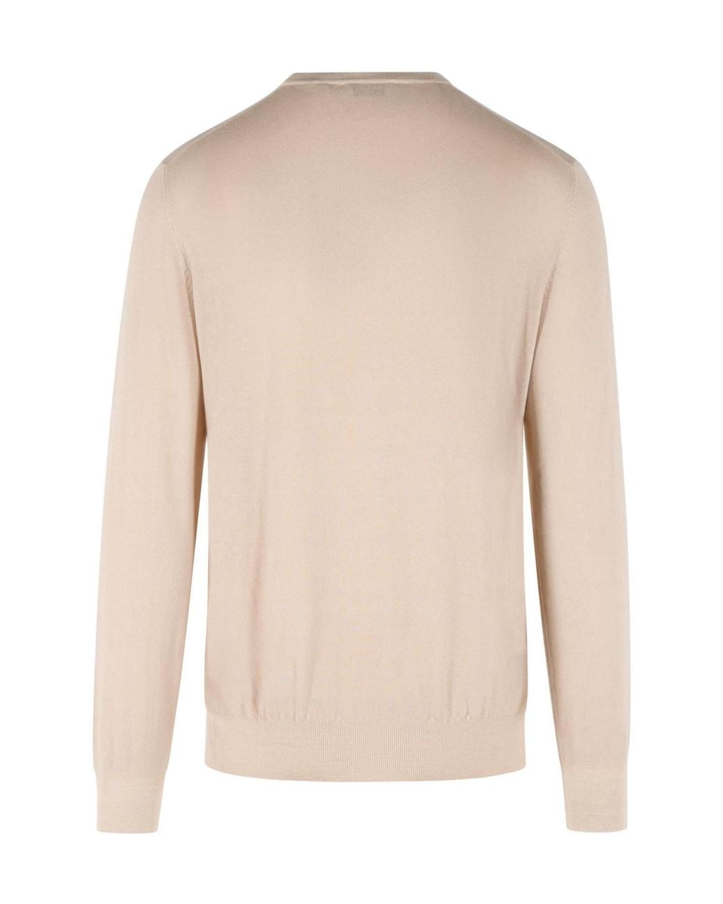 Gran Sasso Natural Crewneck Ribbed Jumper for men