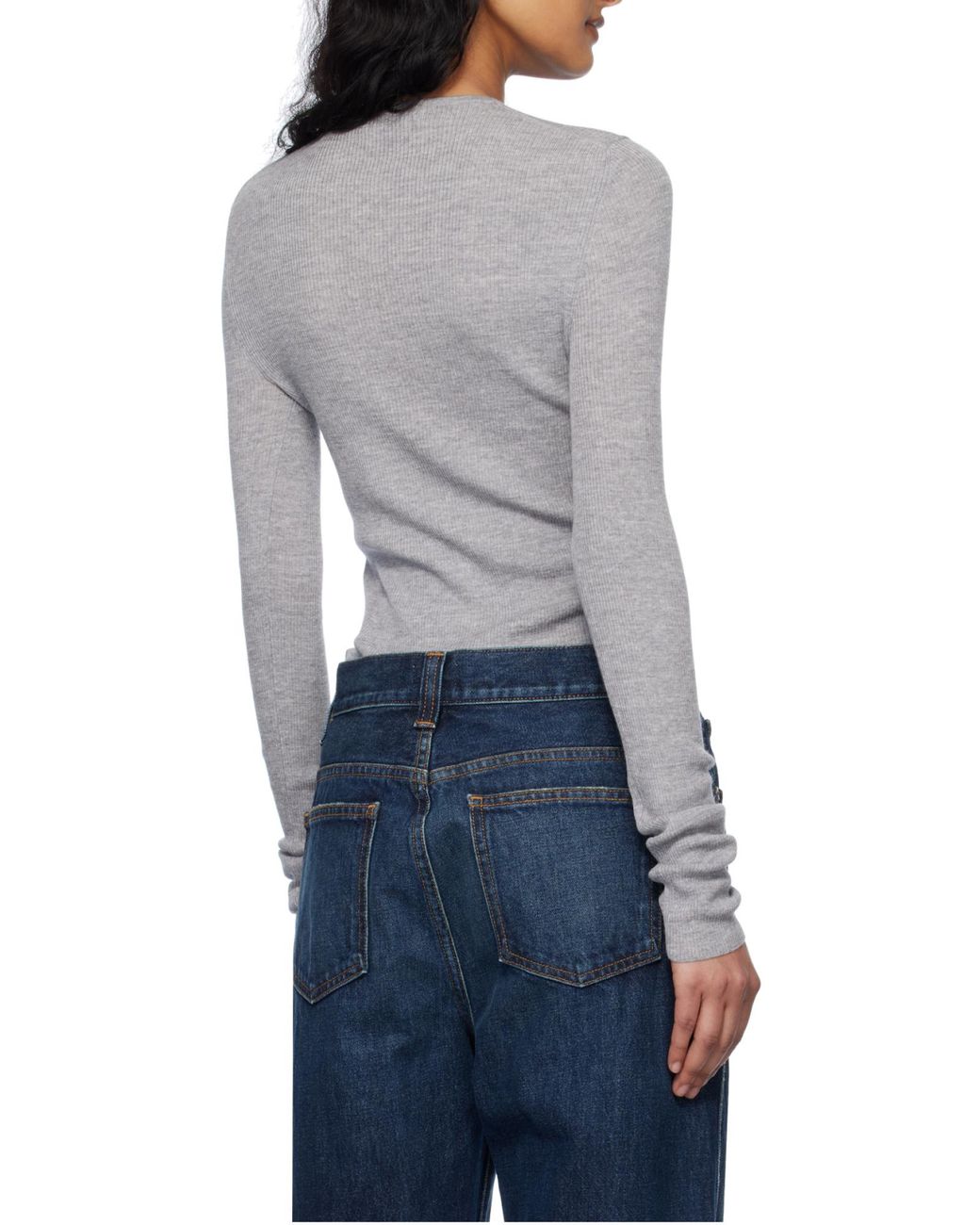 Khaite Gray Tania Top