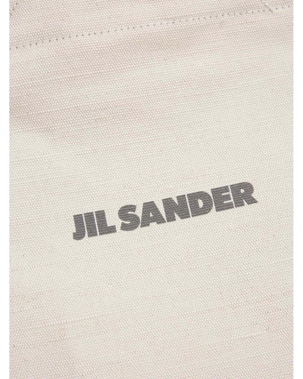 Jil Sander Natural Logo Top Handle Tote Bag for men