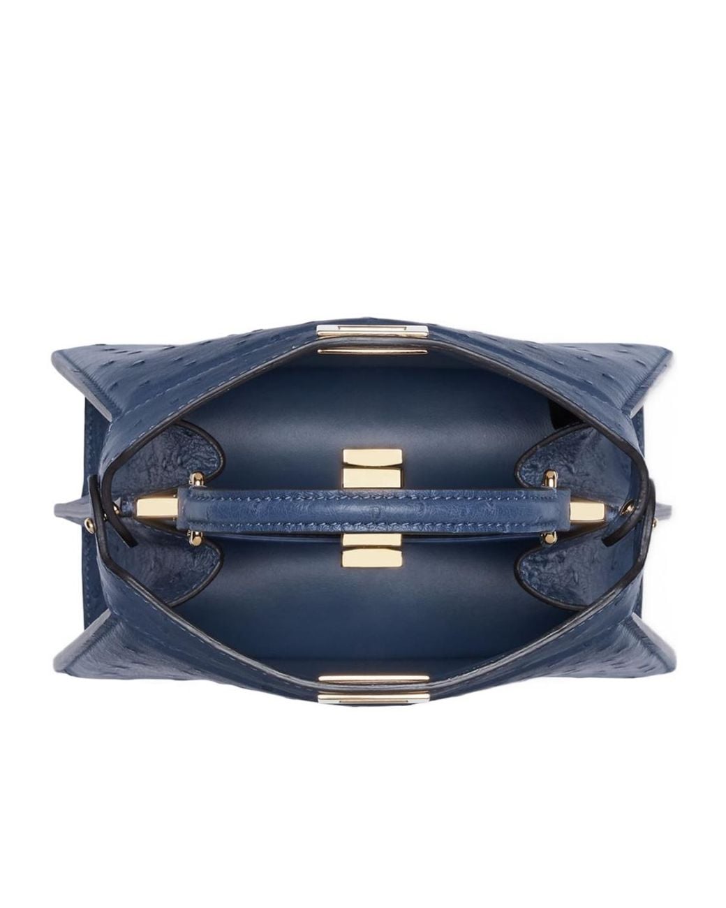 Fendi Blue Ostrich Leather Bag