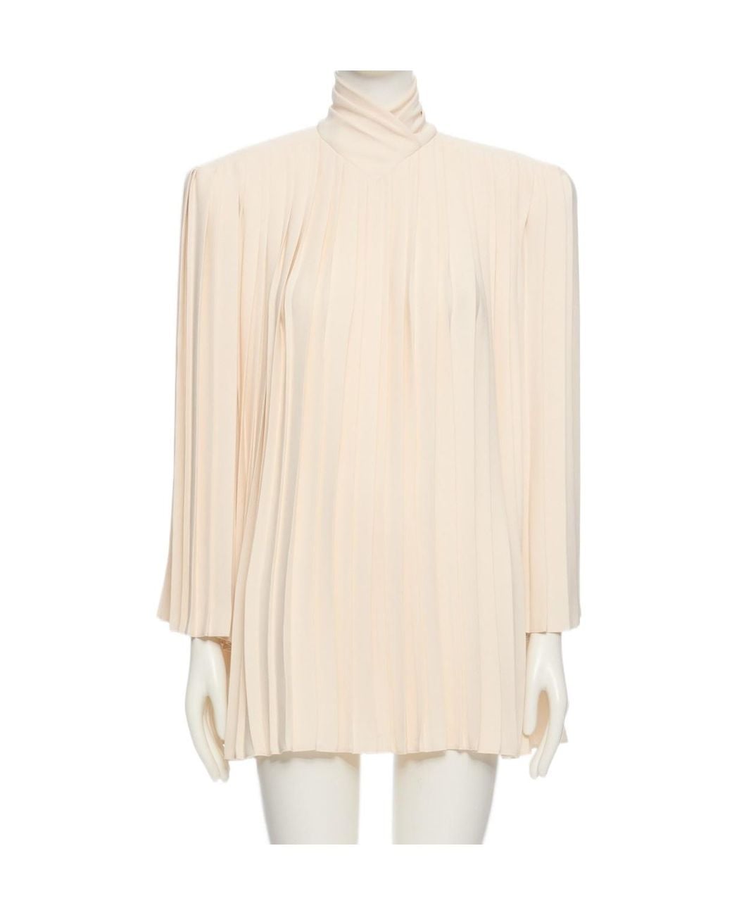 Valentino White Cady Couture Pleated Top