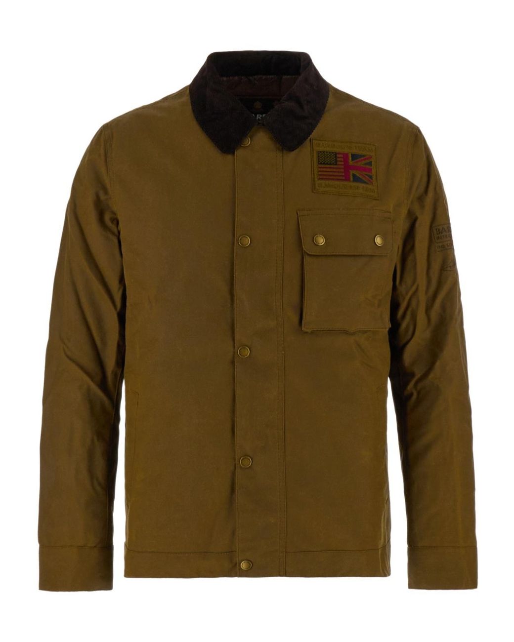 Barbour Green Classic Waxy Collar Casual Jacket for men