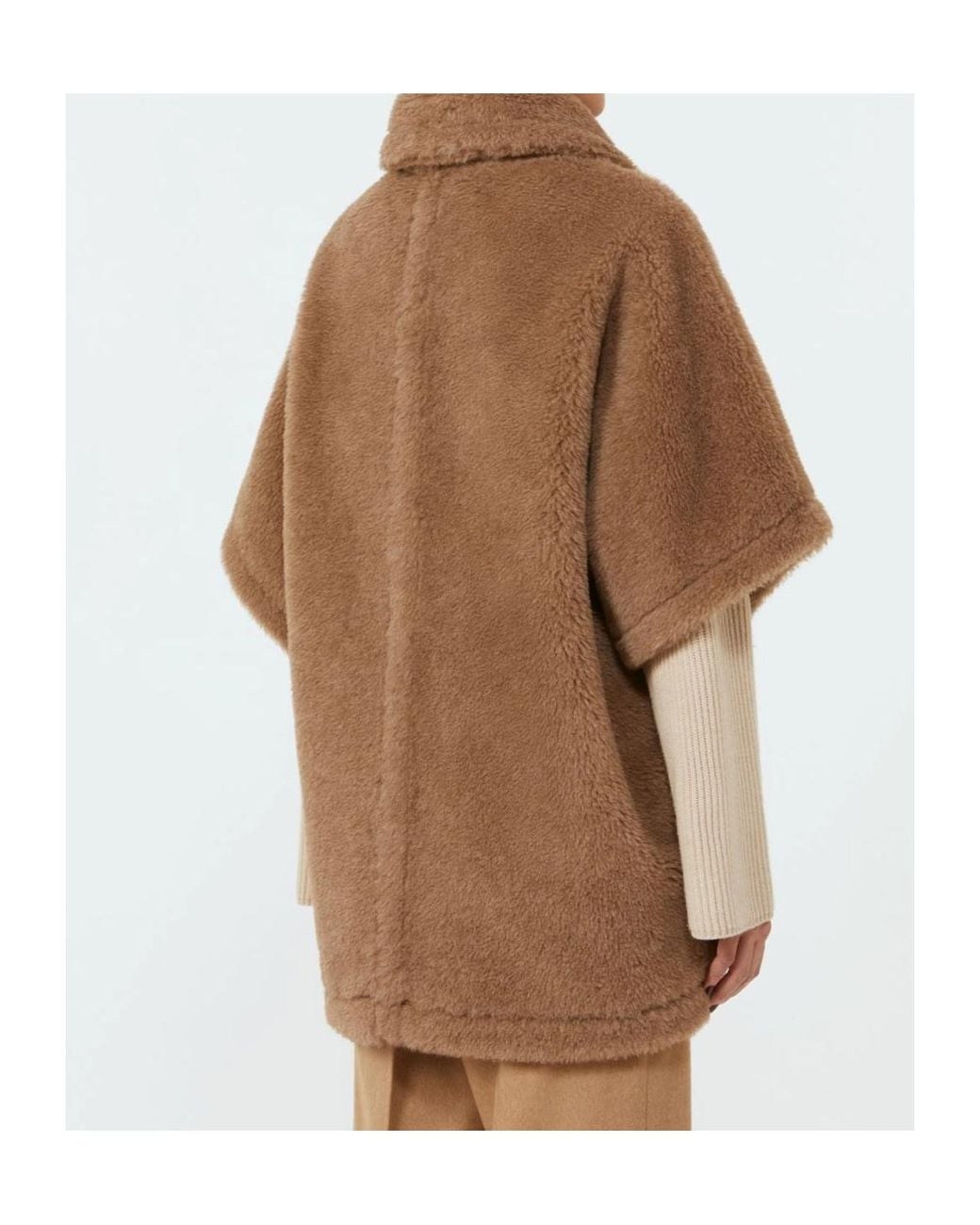 Max Mara Brown Cashmere Teddy Bear Cape