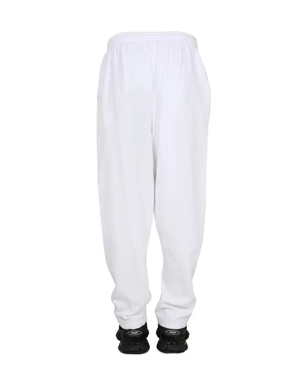 Balenciaga White Elastic-Waist Jogger Pants