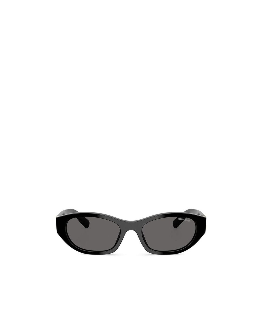 Miu Miu White Eyewear Oval-Frame Sunglasses