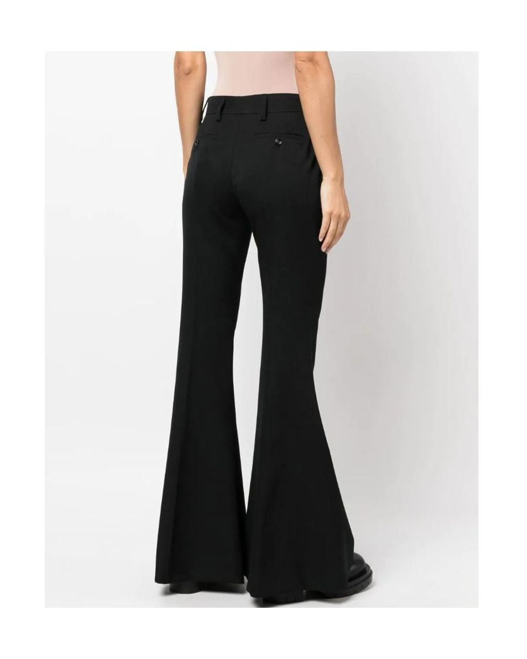 Prada Black Logo-Plaque Cropped Tailored Trousers