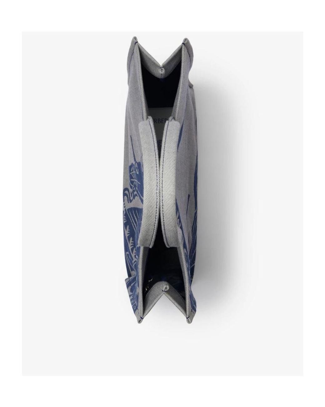 Burberry Blue Equestrian Knight Motif Top Handle Bag for men