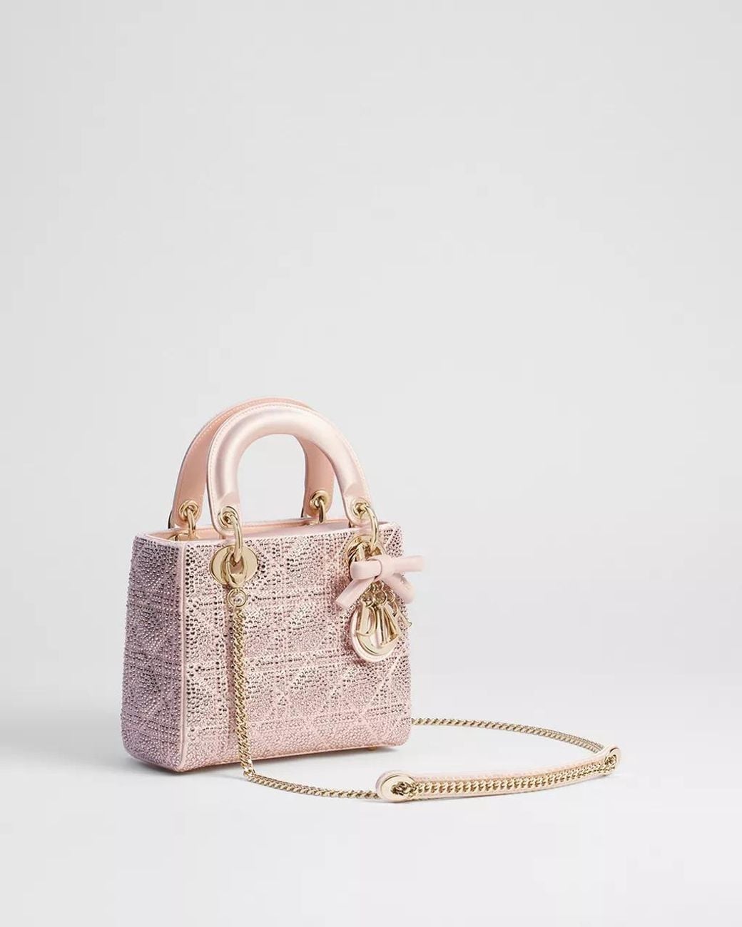 Dior Pink Mini Lady Bag With Chain