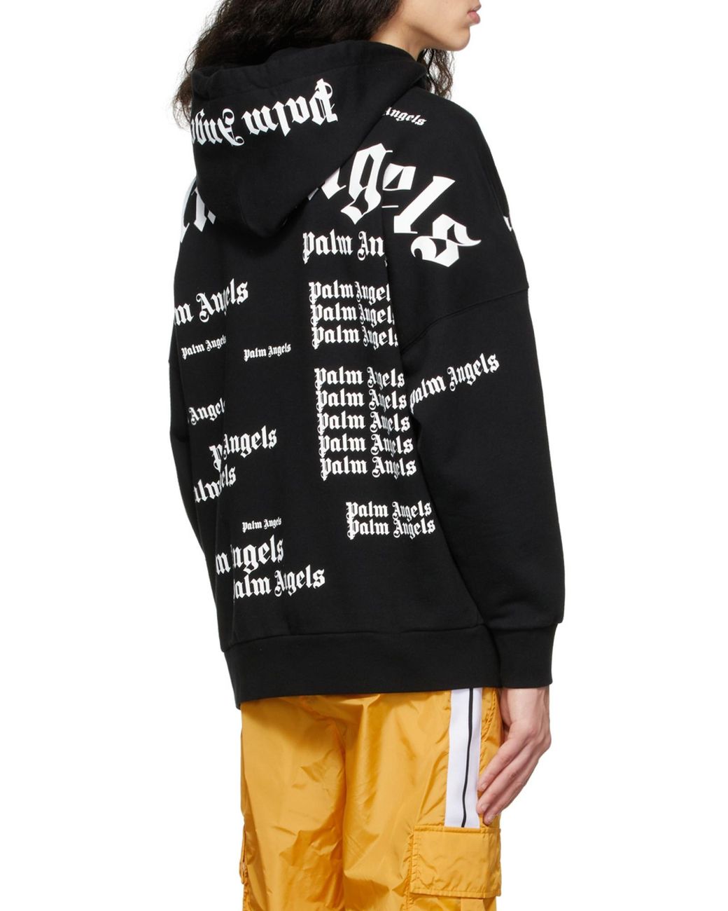 Palm Angels Black Ultra Logo-Print Hoodie for men