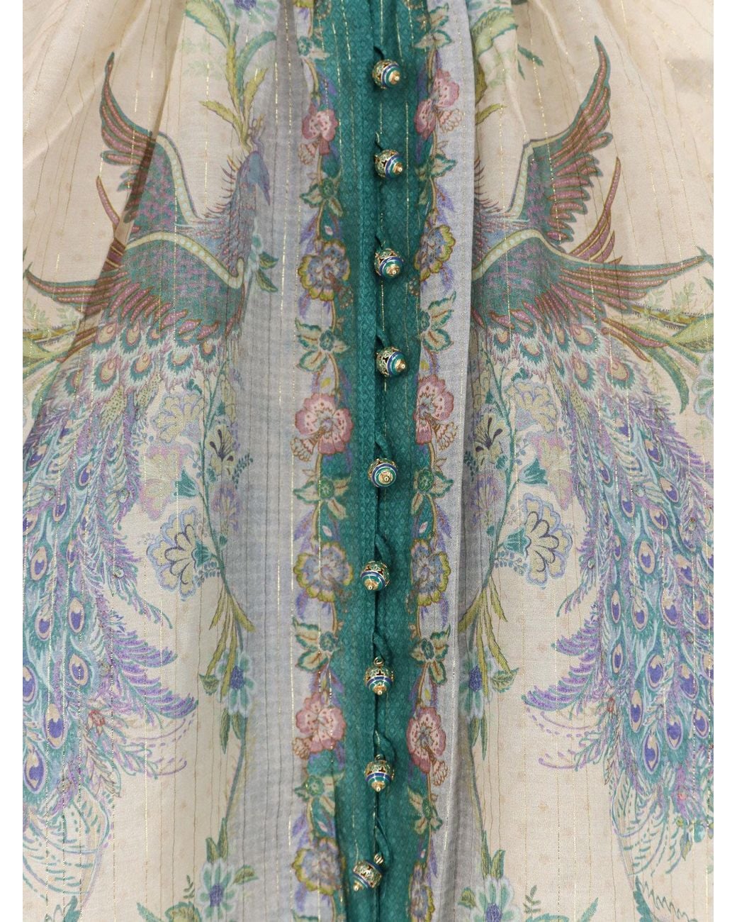 Zimmermann Multicolor Jewel Button Printed Top