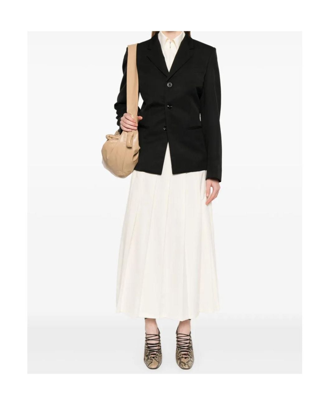 Lemaire Black Tailored Single-Breasted Blazer