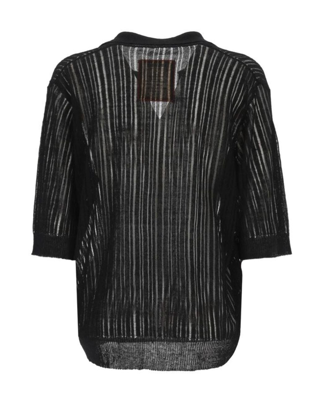 Uma Wang Black Collared Polo Shirt