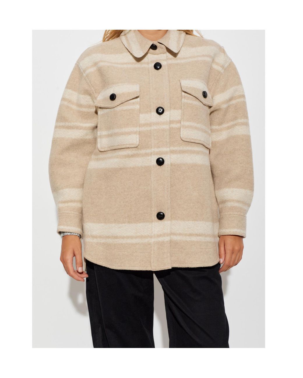 Isabel Marant Natural Long-Sleeve Casual Jacket