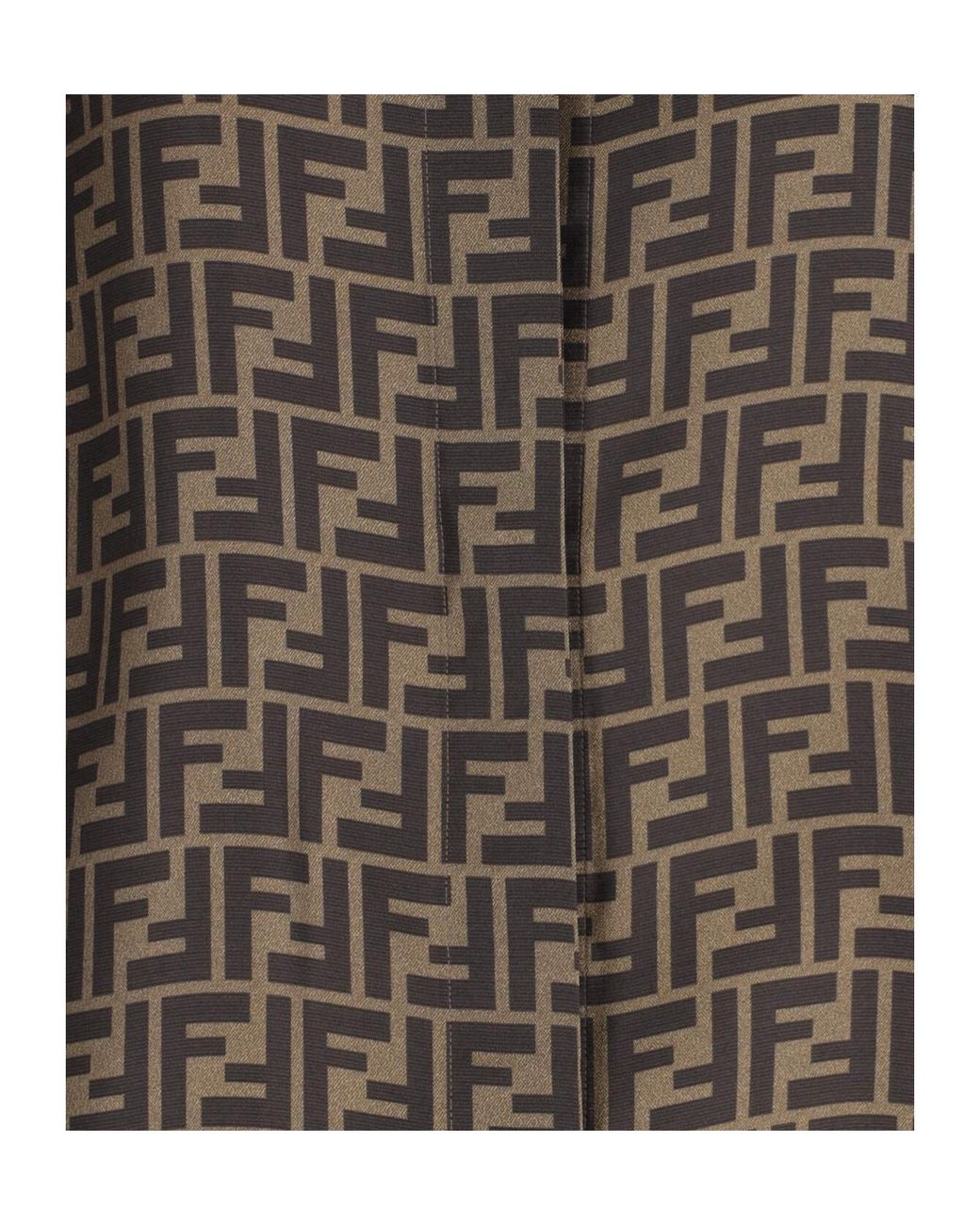 Fendi Brown Ff Silk Shirt