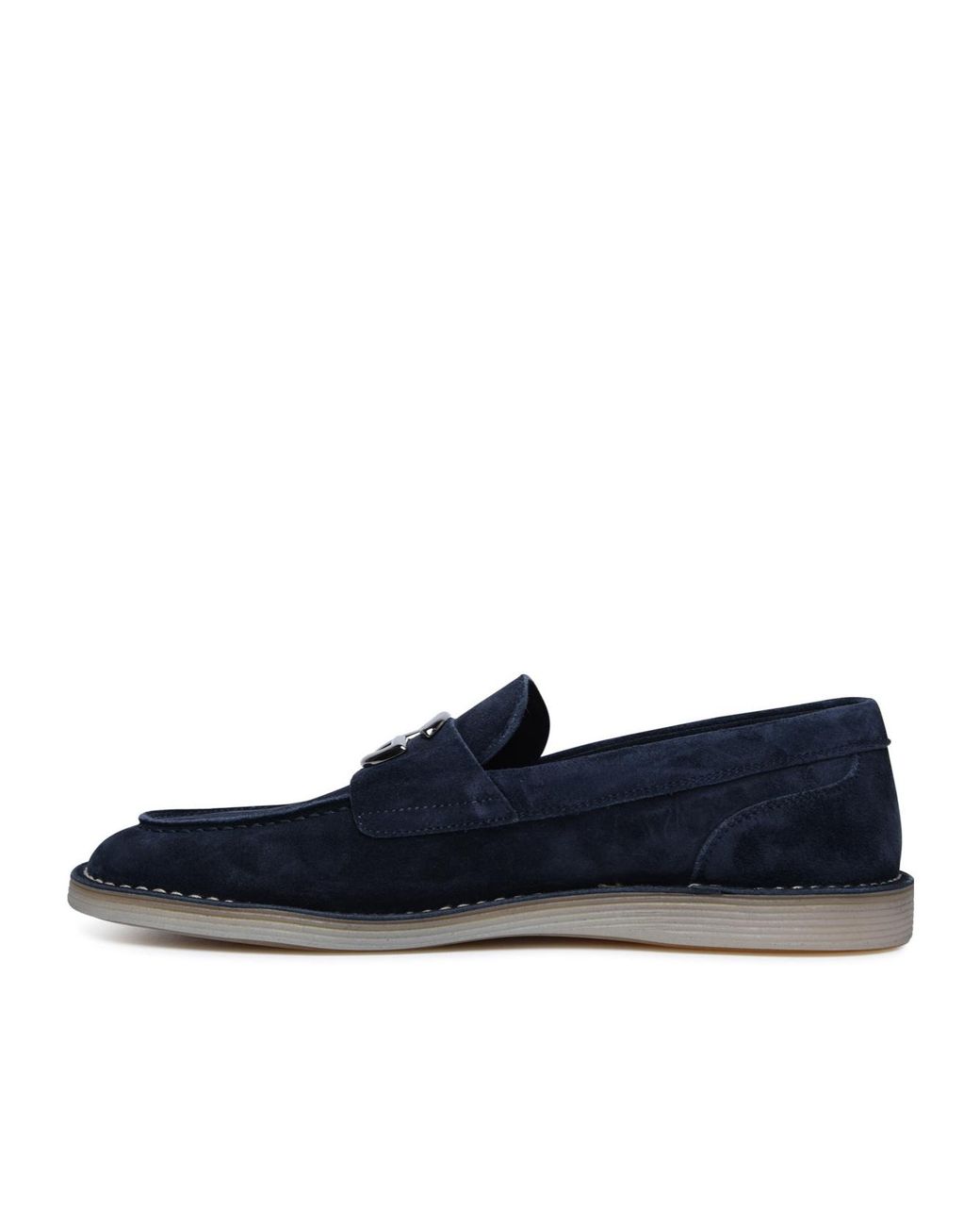 Dolce & Gabbana Blue Dg Logo Plaque Loafers for men