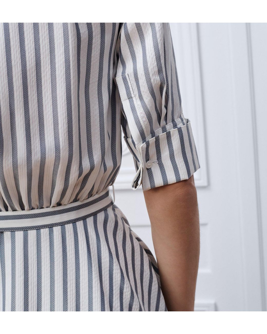Dior White Mid-Length Belted Dress