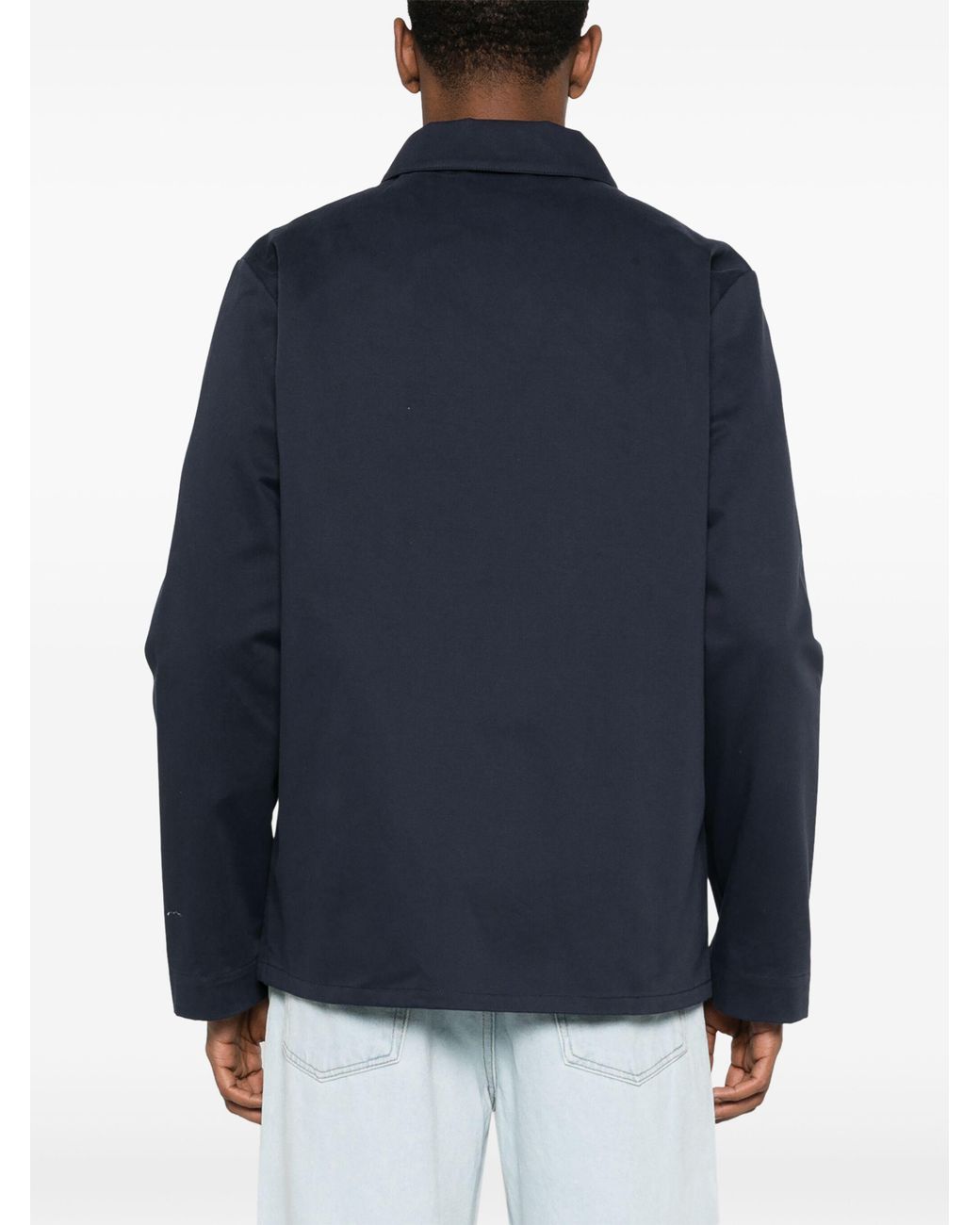 A.P.C. Blue Twill Cotton Overshirt for men