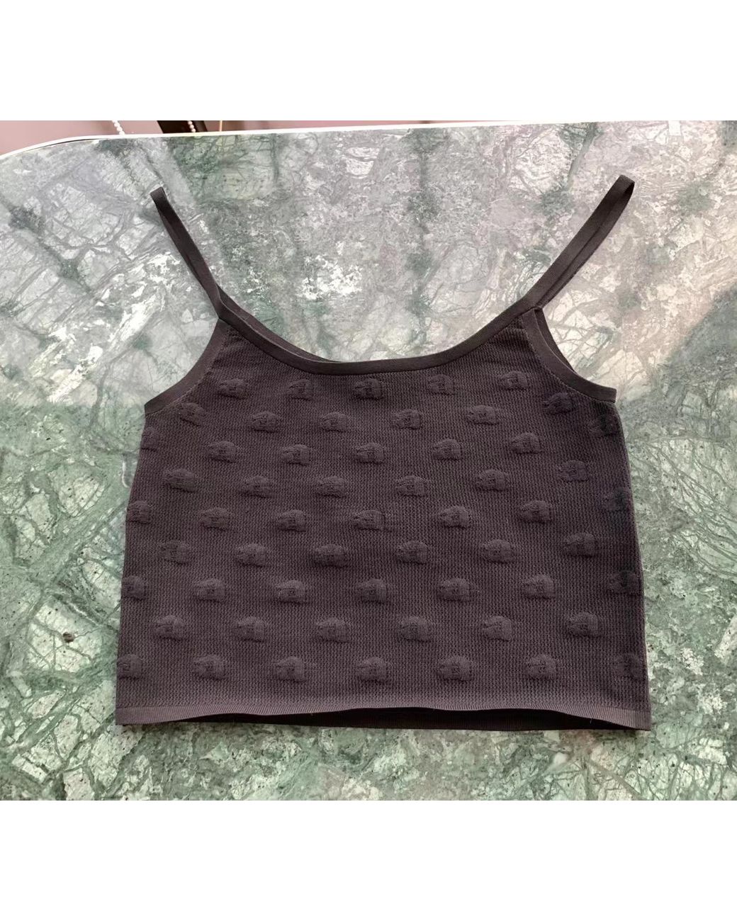 T By Alexander Wang Black Logo-Embroidered Sheer Top