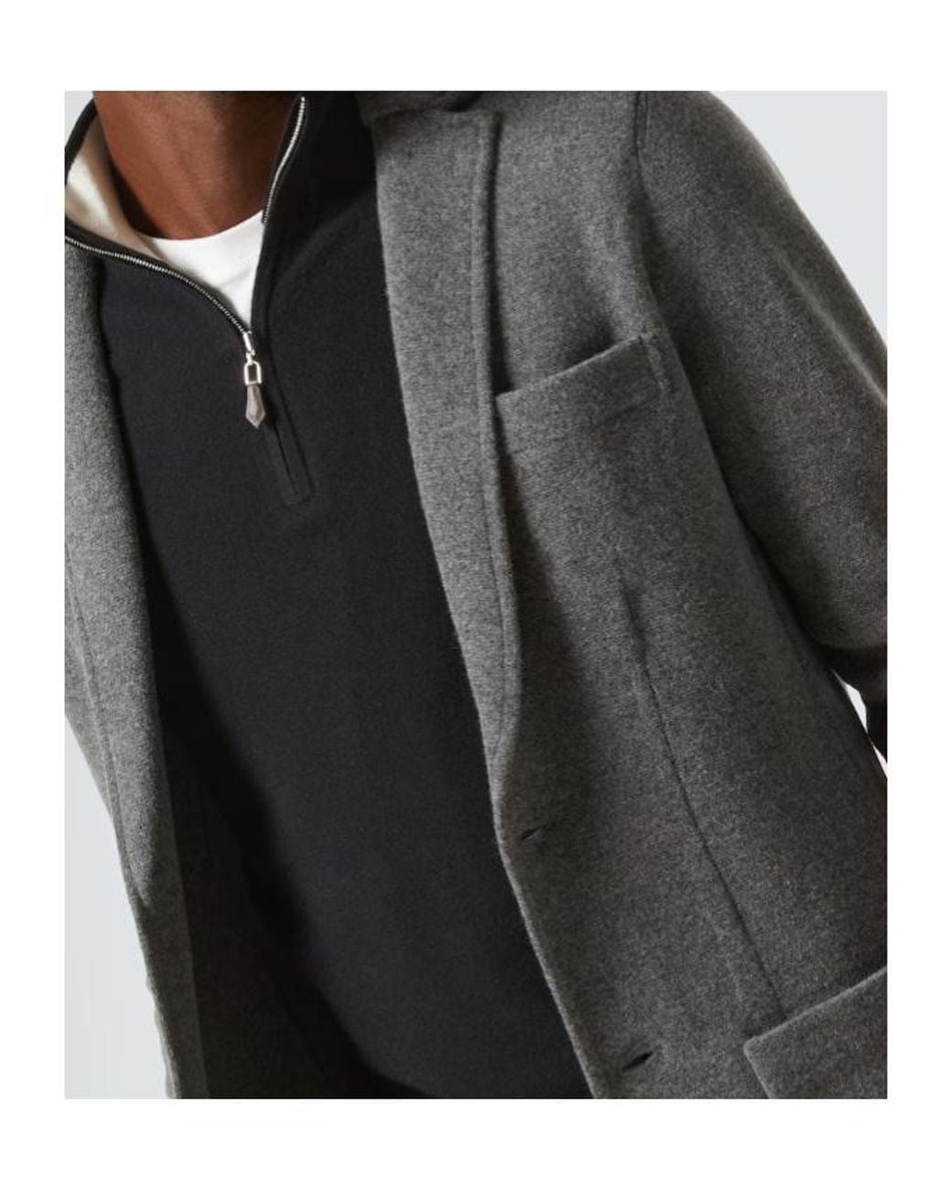 arch4 Gray Mr Poole Wool And Cashmere Cardigan for men