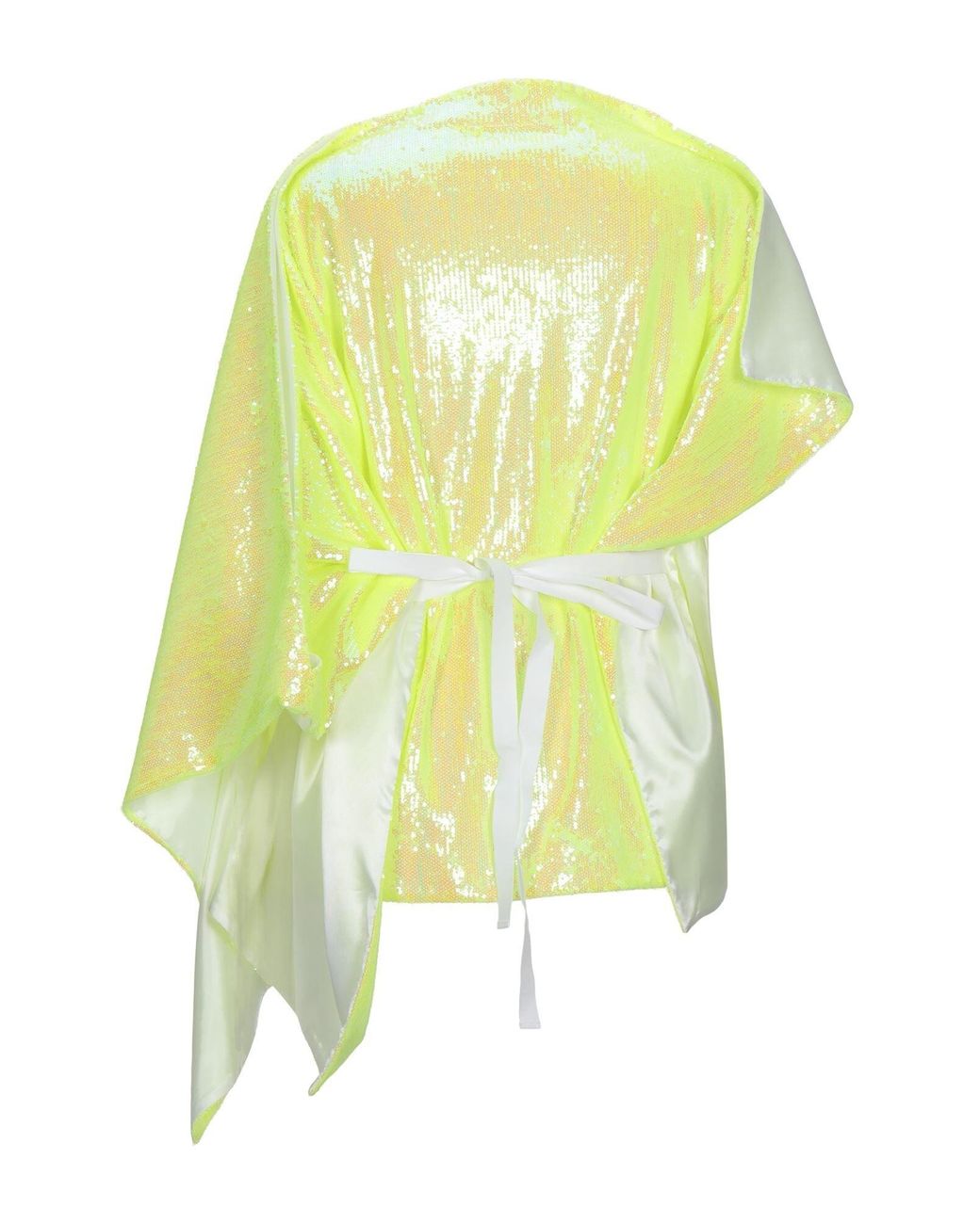 MM6 by Maison Margiela Yellow Short-Sleeve Satin Top