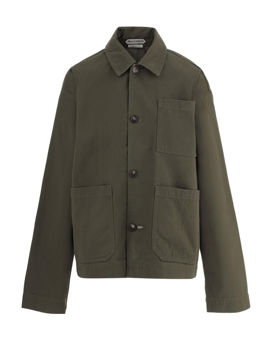 J.W. Anderson Green Jw Anderson Embroidered Patch-Pocket Jacket