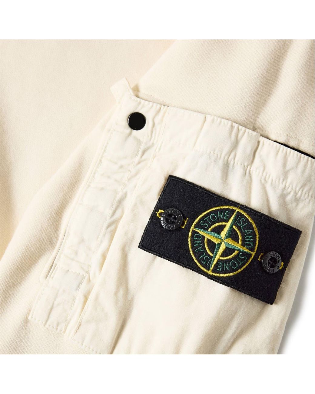 Stone Island Natural Logo Zip-Up Sweatshirt for men