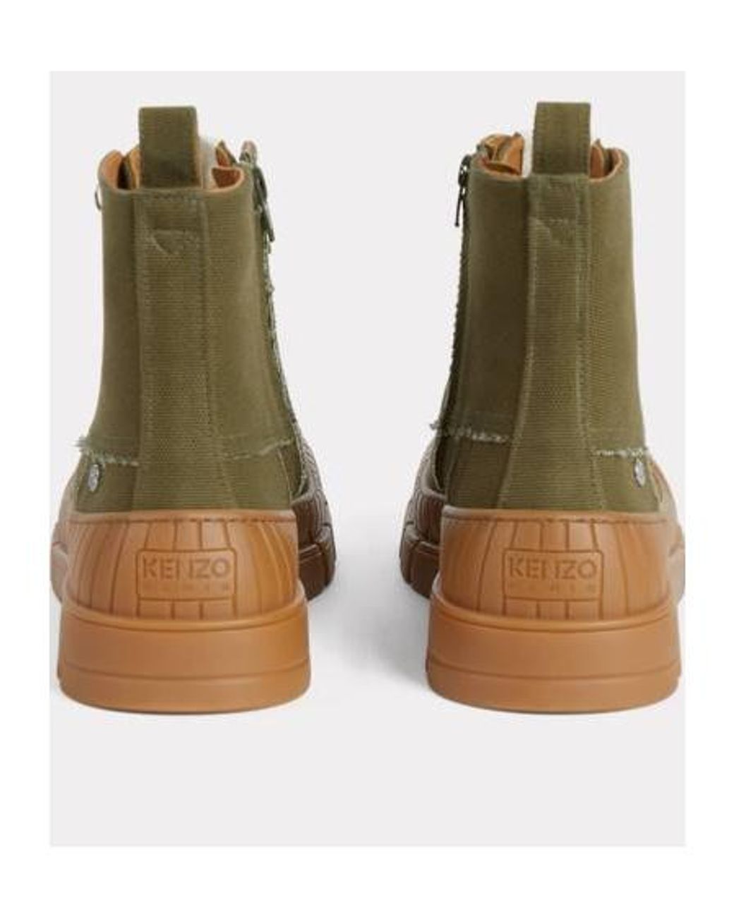 KENZO Green -Gobi' Lace-Up Boots for men