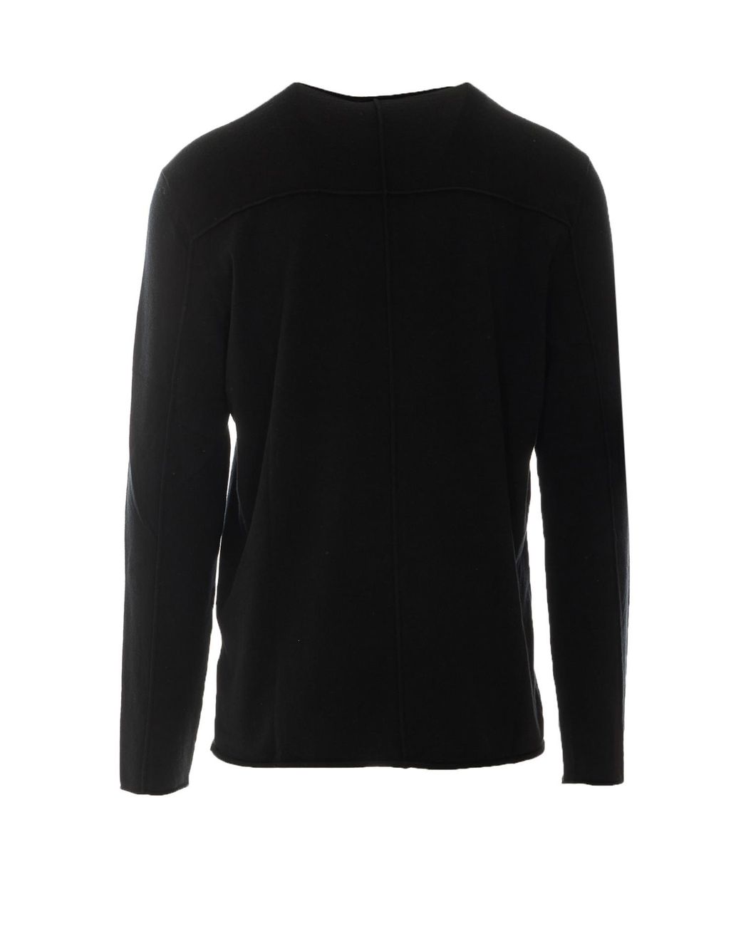 Thom Krom Black Crewneck Long Sleeve Sweater for men
