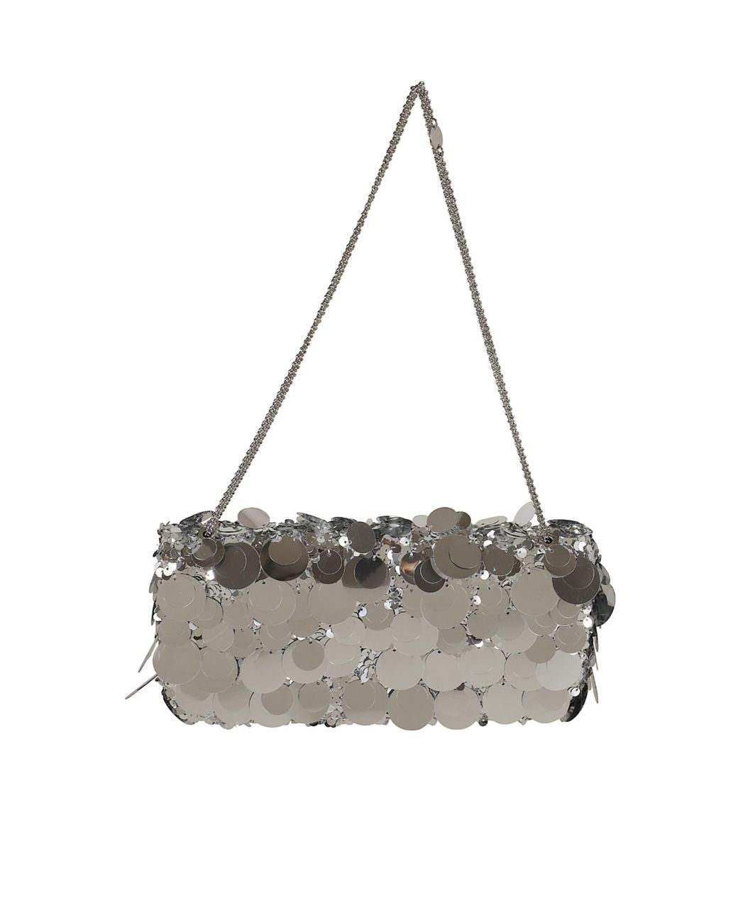 Rabanne White Rabanne Sequin Chain Shoulder Bag