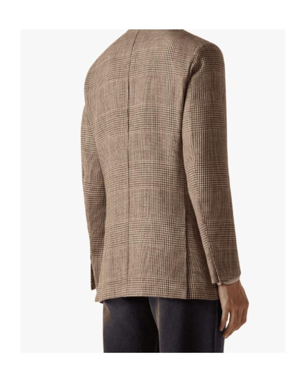 Zegna Brown Long-Sleeved Suit Jacket for men