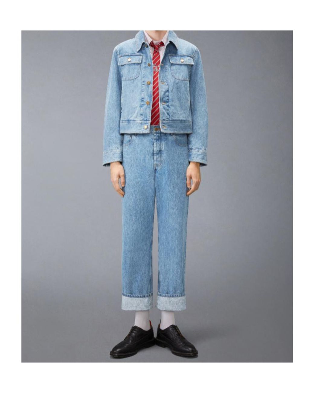 Thom Browne Blue Classic Denim Jacket for men