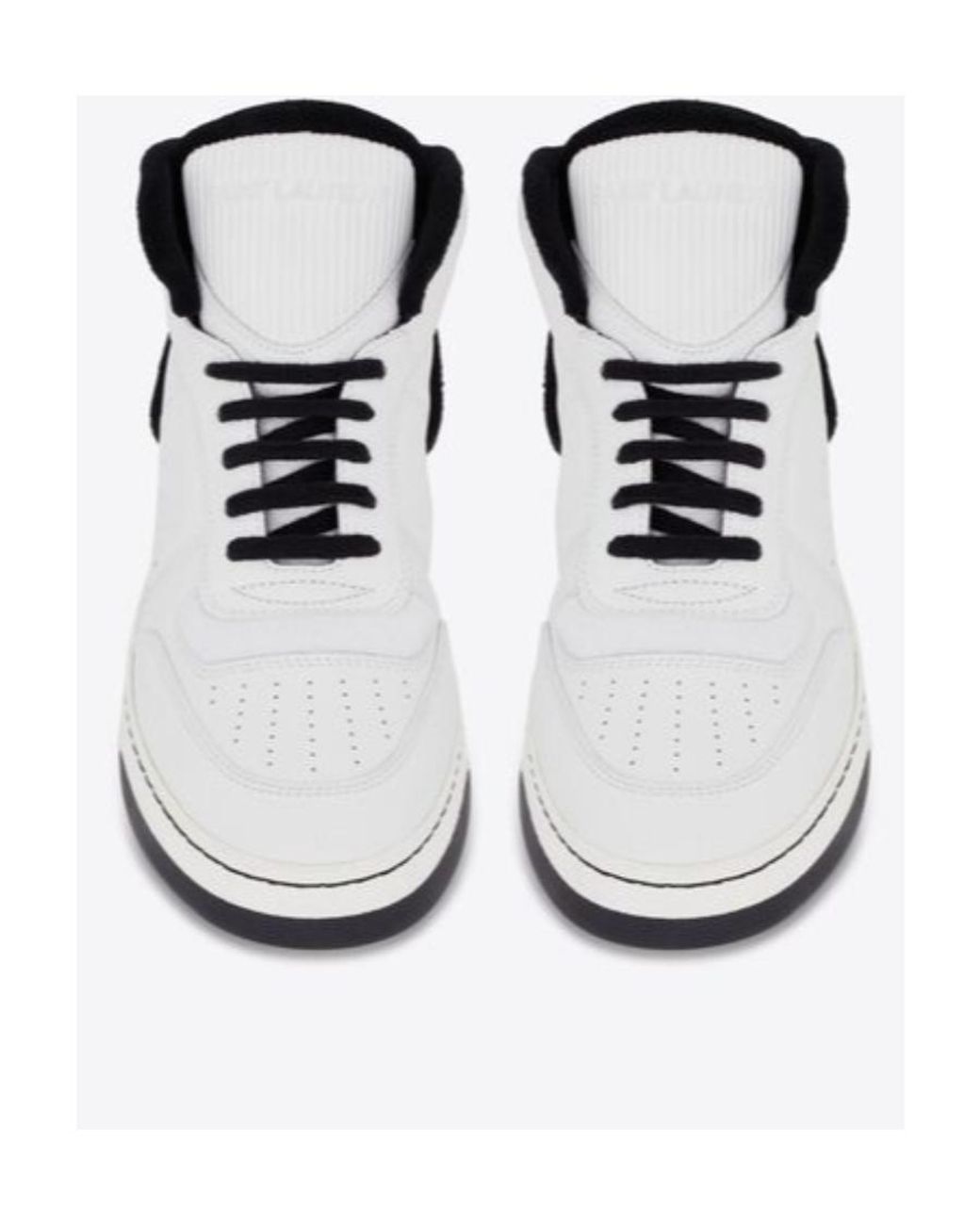 Saint Laurent White Sl/80 Mid-Top Sneakers for men