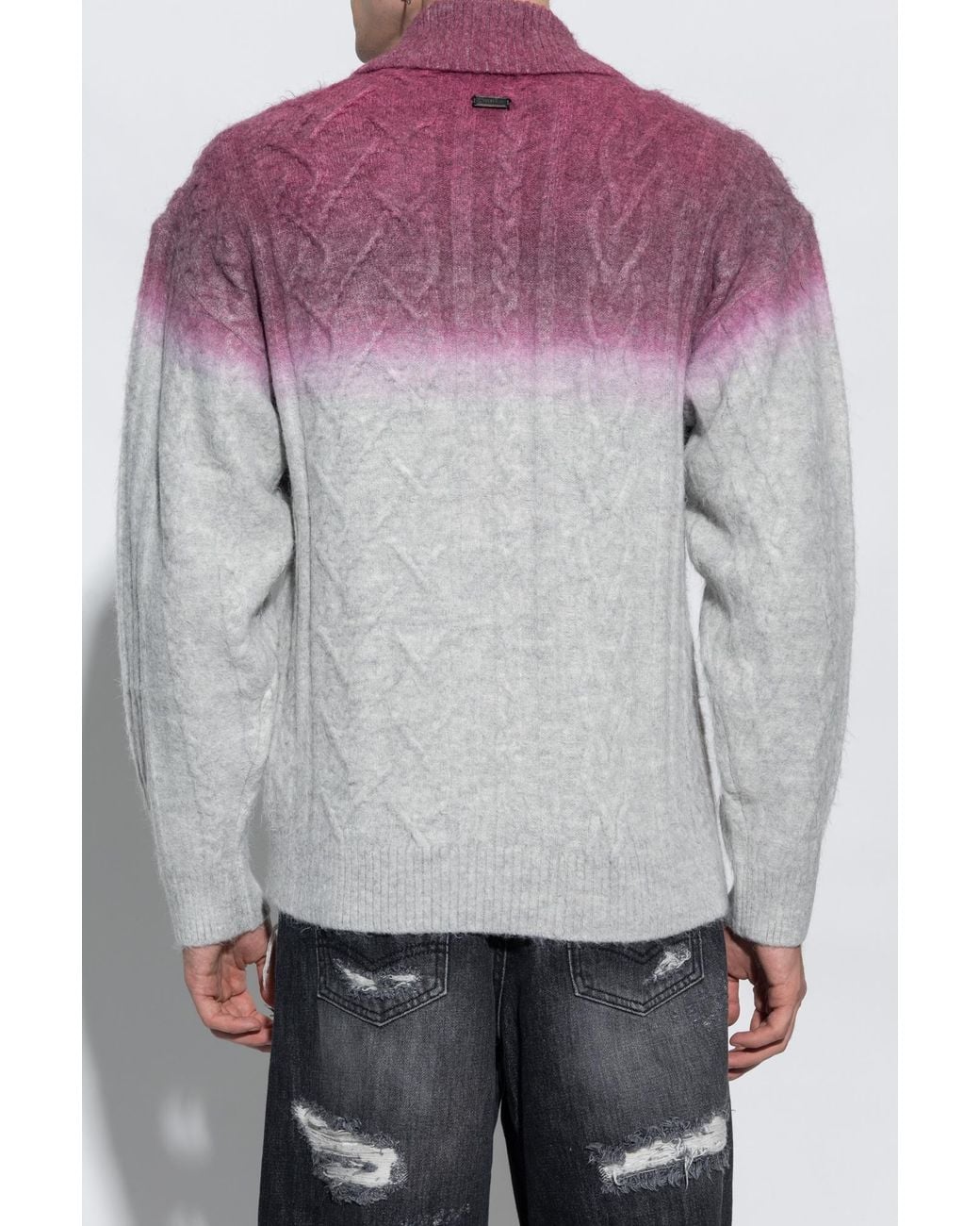 Adererror Gray Knit Sweater With Collar for men