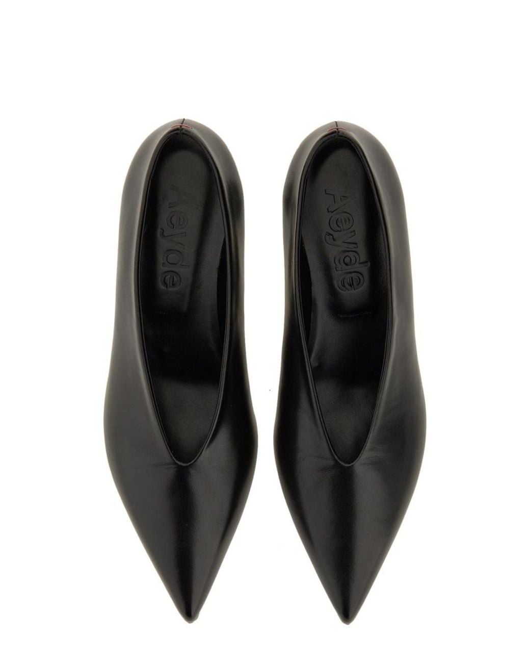 Aeyde Black Clara Pointed Toe Pumps