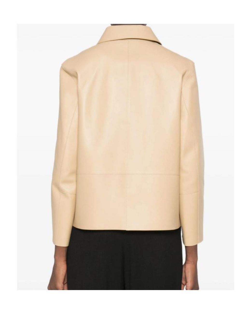 Totême Natural Totême Oversized Buttoned Leather Coat