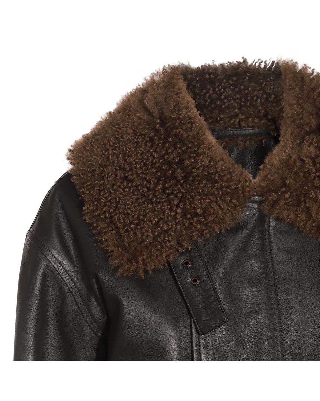 Lemaire Black Relaxed Fit Leather Blouson