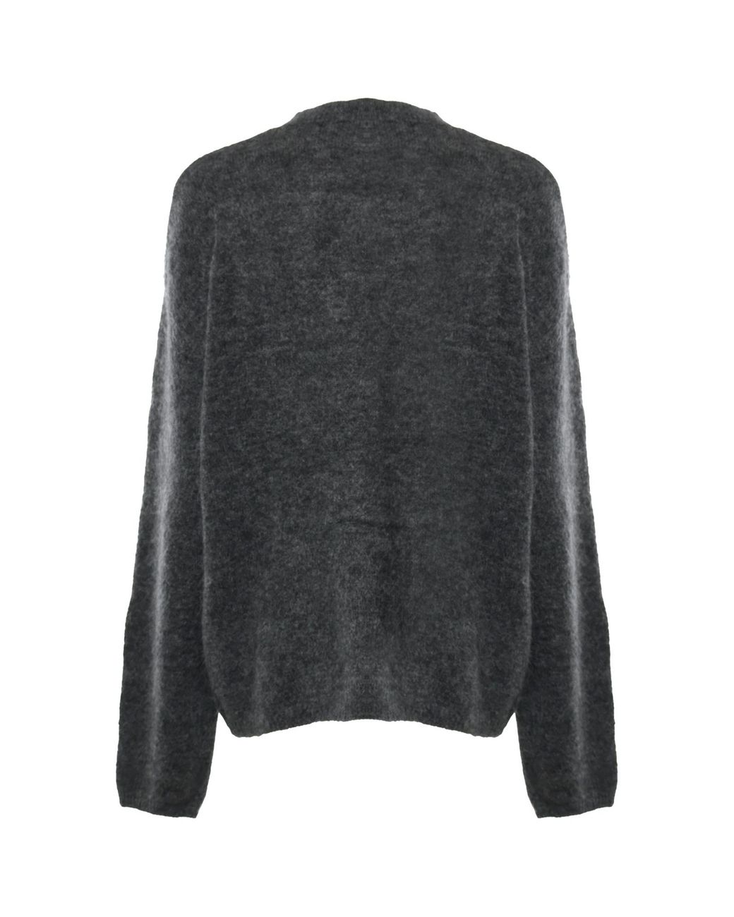 Frankie Shop Gray Oversized Crew Neck Knitted Jumper