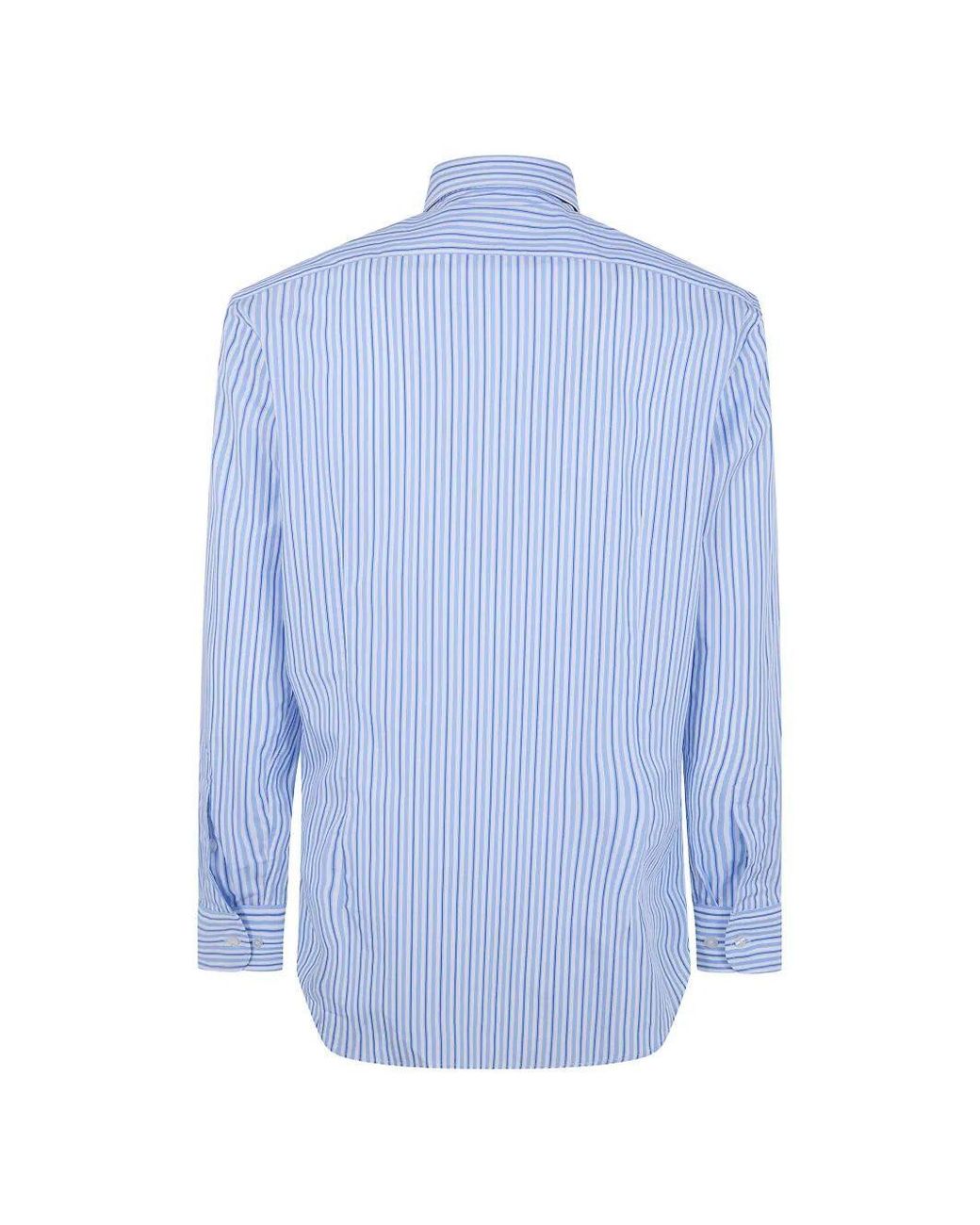 Etro Blue Striped Shirt for men