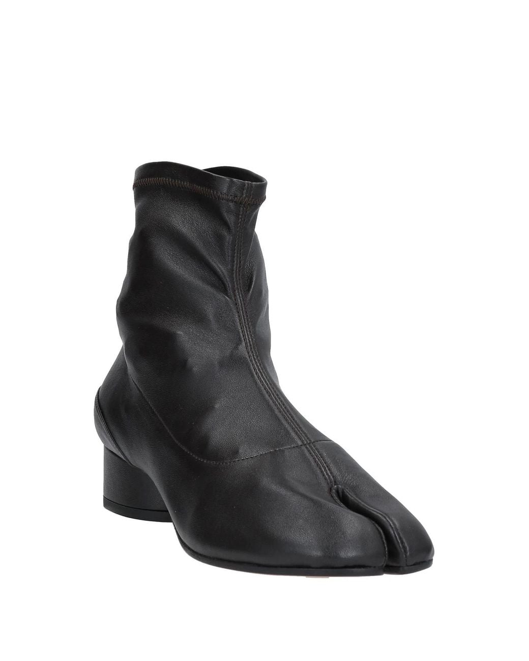 Maison Margiela Black Minimalist Solid Color Ankle Boots