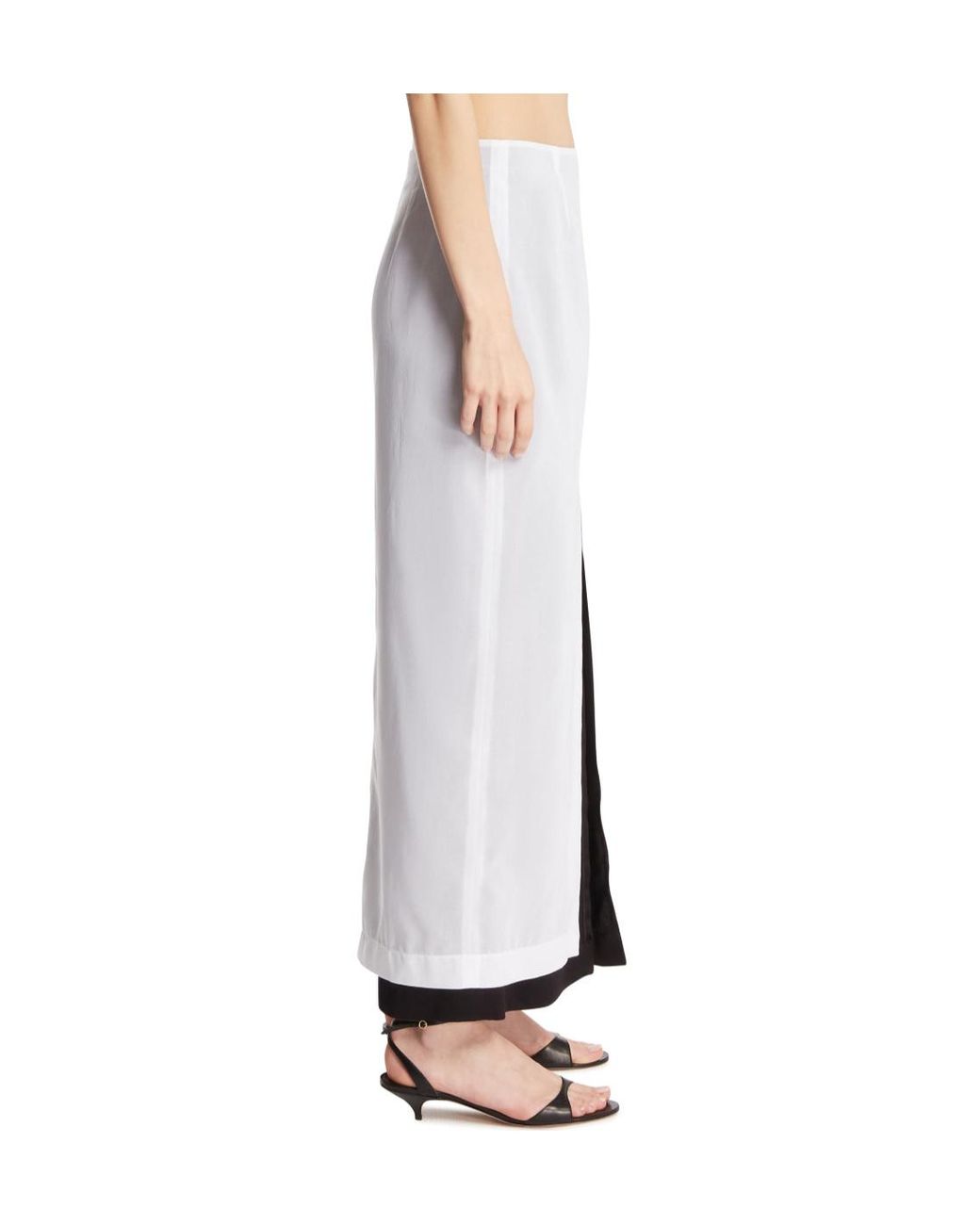 The Row White Ismara Layered Maxi Skirt