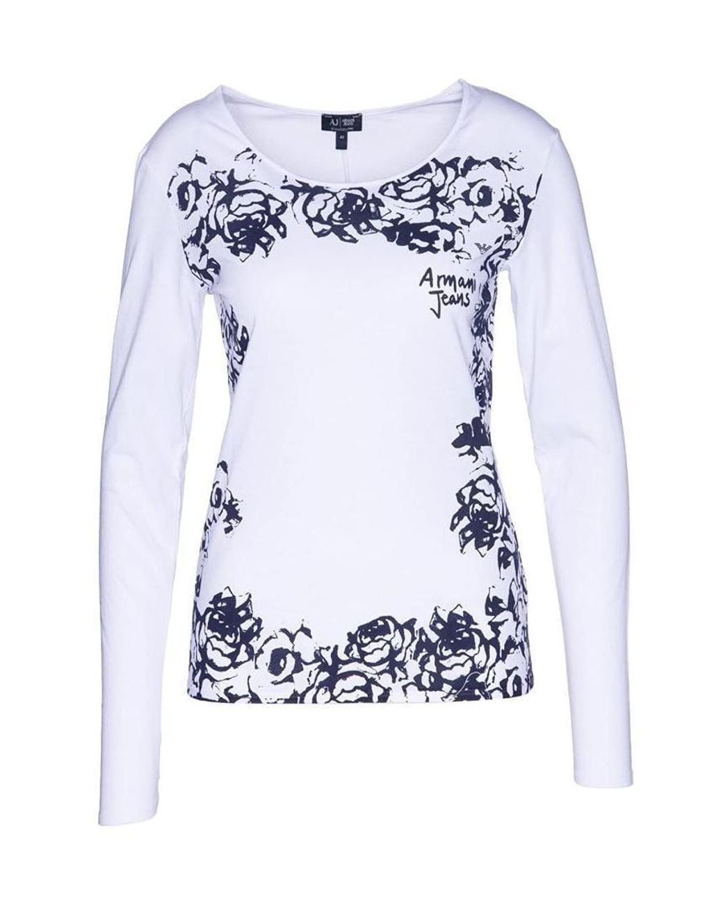 Armani Jeans Blue Printed T-Shirt