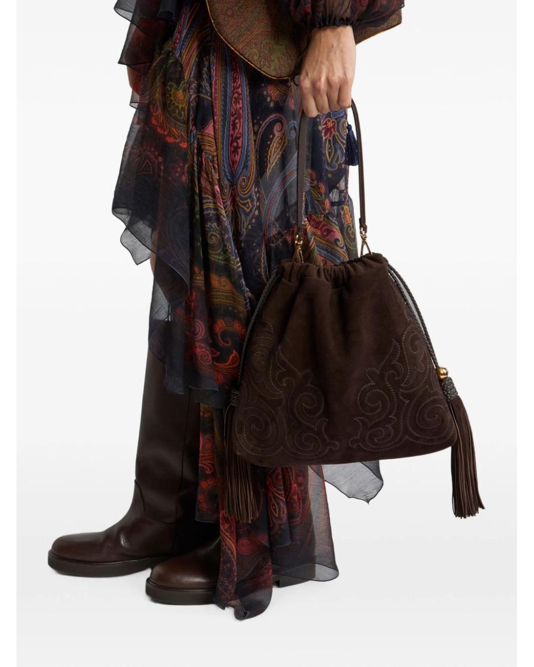 Etro Multicolor Kalispera Tassel Shoulder Bag