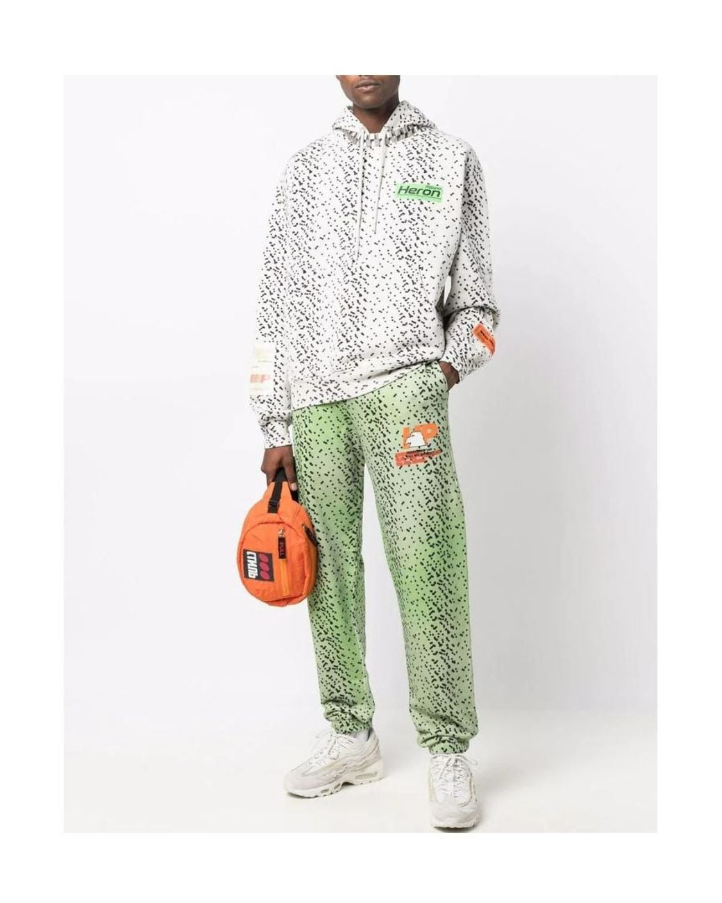 Stella McCartney Green Inverted Pleat Comfort Trousers for men