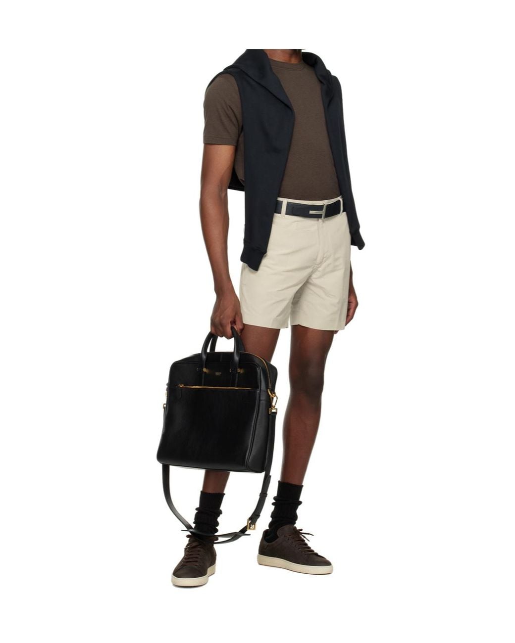 Tom Ford White Ridge T Reversible Belt for men