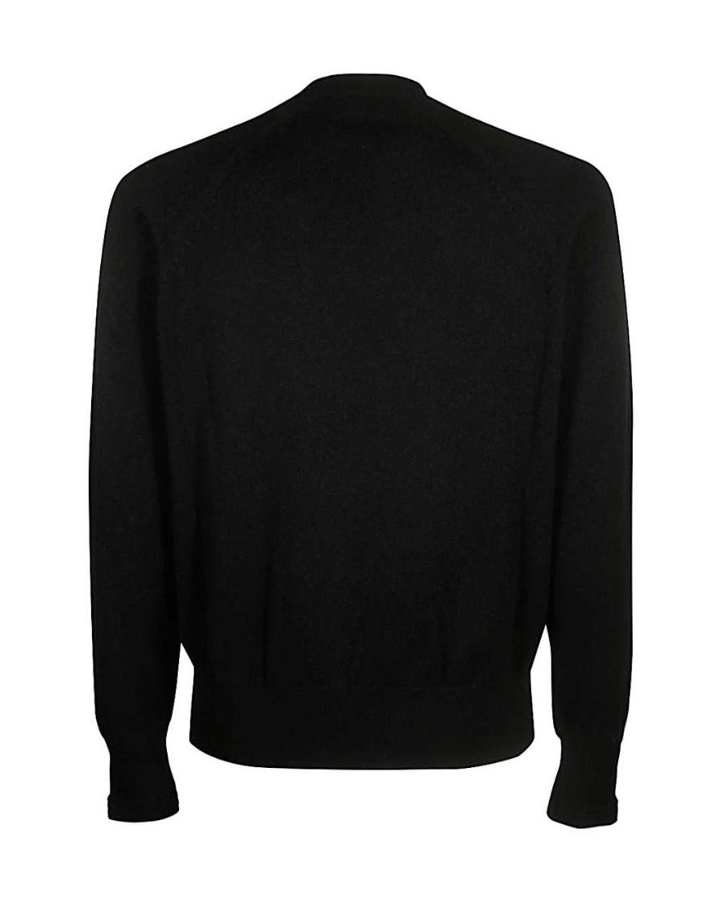 Tom Ford Black Round-Neck Knitted Pullover for men