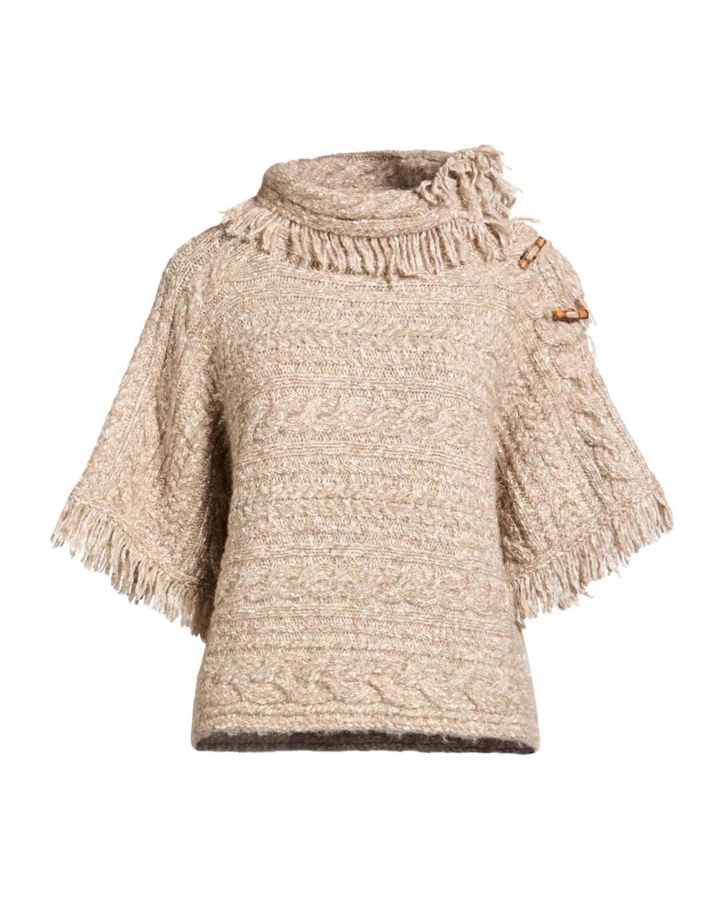 Isabel Marant Natural Stylish Cable Knit Sweater