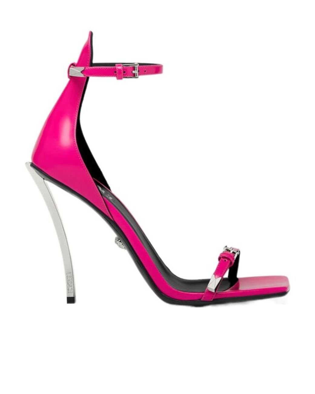 Versace Pink Pin-Point Ankle Strap Sandals