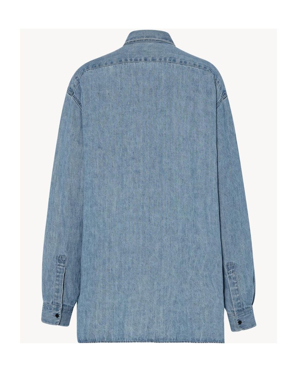 The Row Blue Nesson Button-Up Denim Shirt