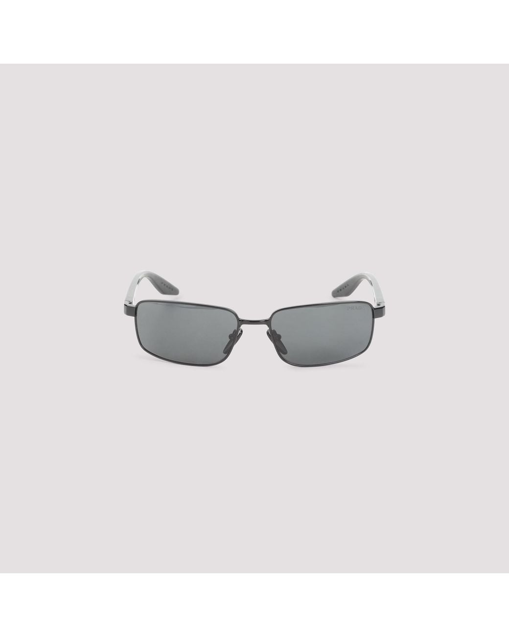 Prada White Eyewear Linea Rossa Rectangle Frame Sunglasses