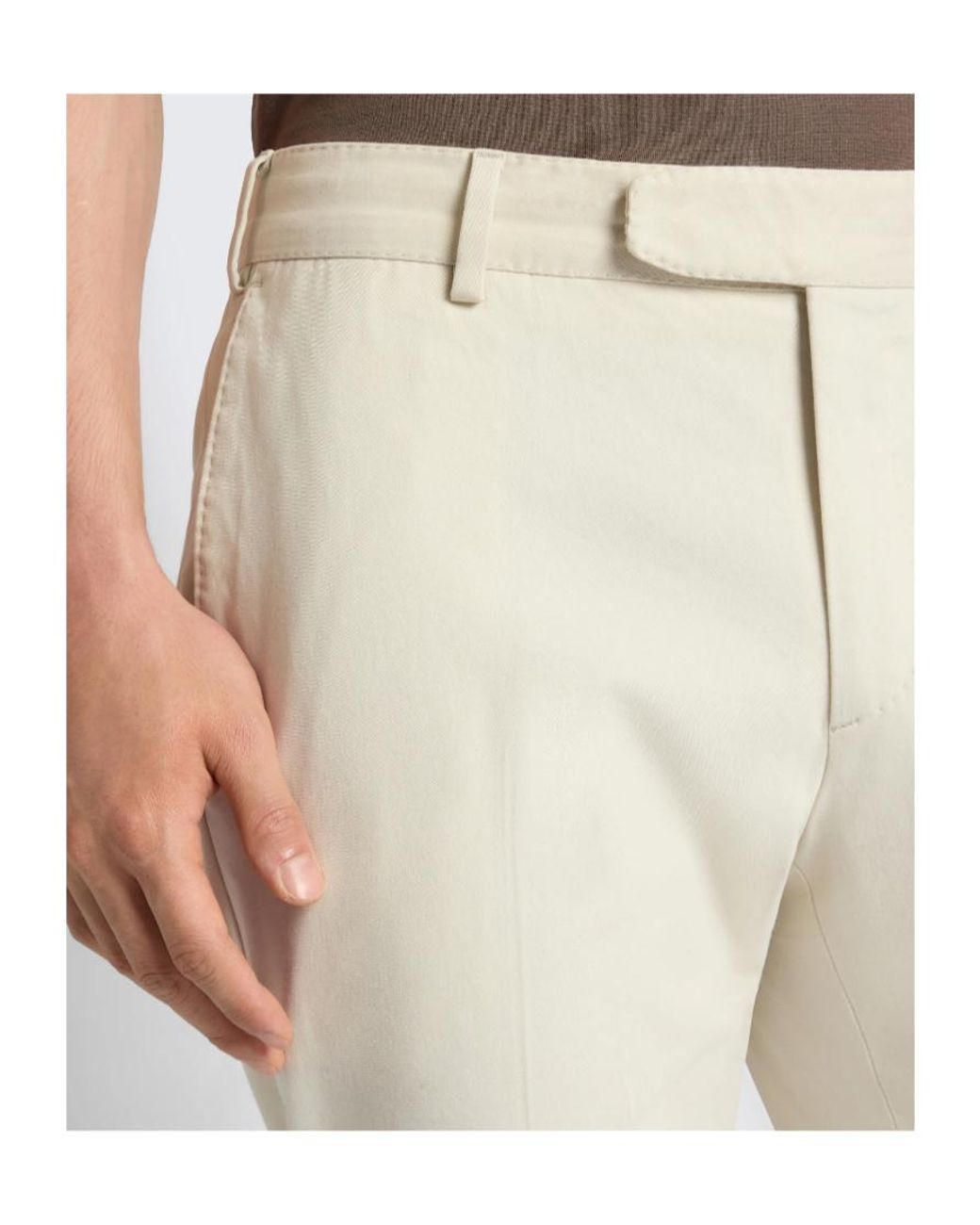 Brioni White Cortona Trousers for men